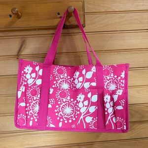 Vibrant Pink Floral Tote Bag